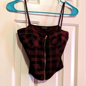 Plaid crop top